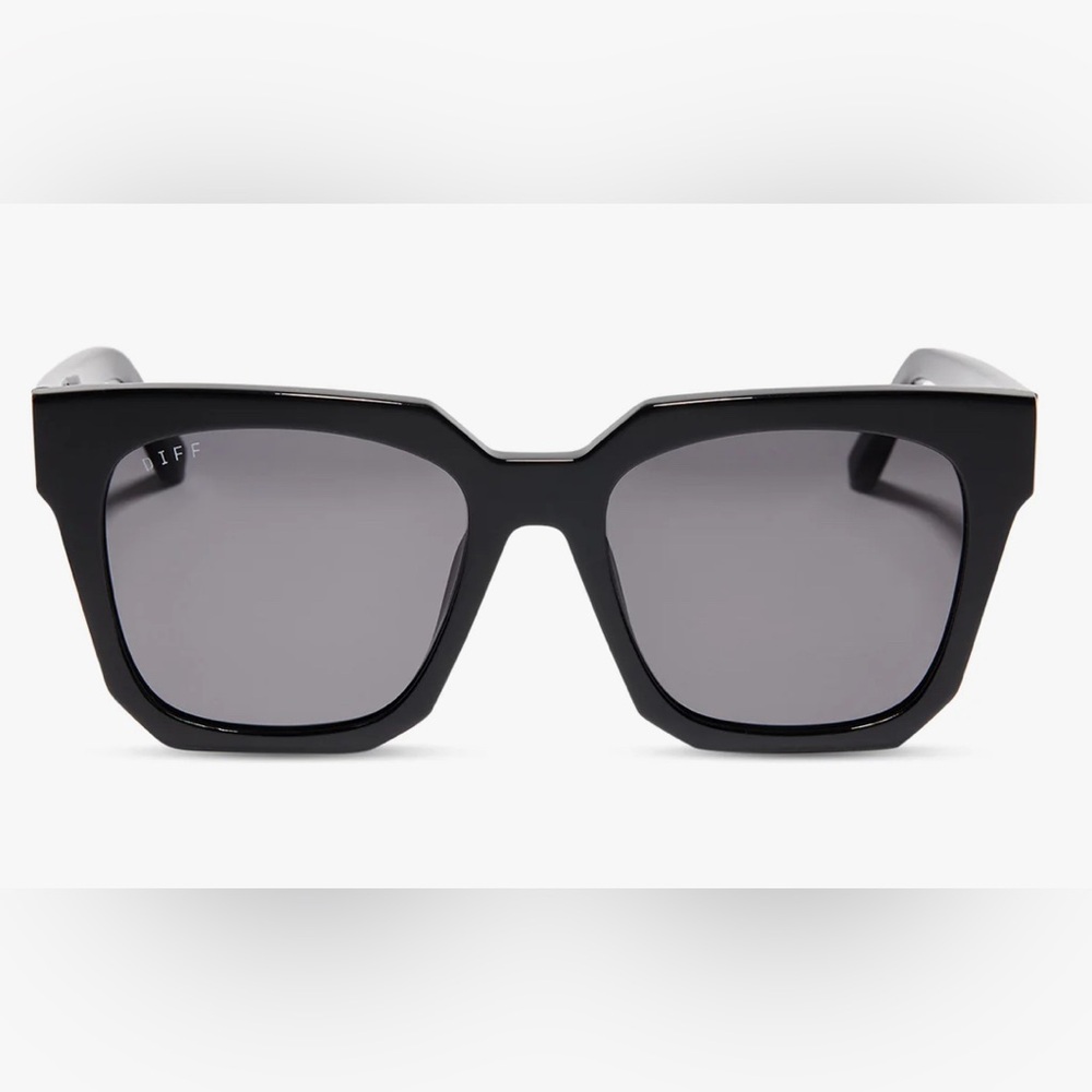 Brand New Stylish Black Square Sunglasses Diff Eyewear - Ariana II